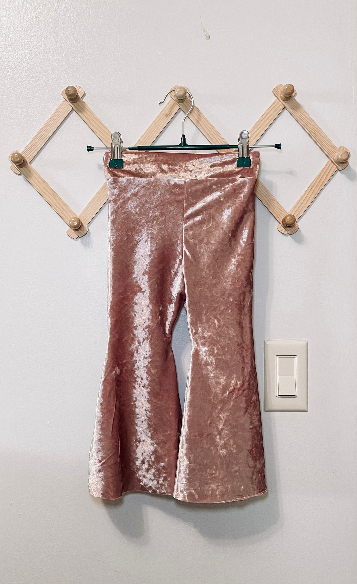 Kid’s Pink Velvet Bell Bottoms