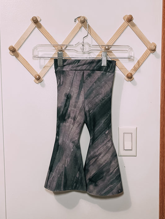 Cozy Black Tie Dye Kid’s Bell Bottoms