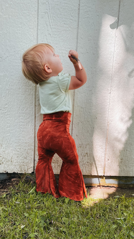 Rust Orange Kid’s Bell Bottoms